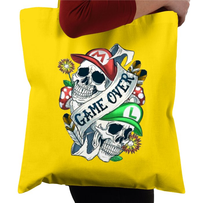 Super Mario Bro's - Game Over Tattoo Tote Bag