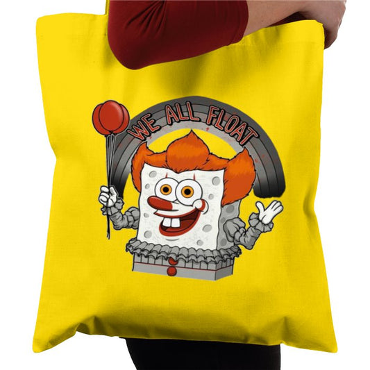 Pennywise IT x SpongeBob Square Pants - We All Float Tote Bag