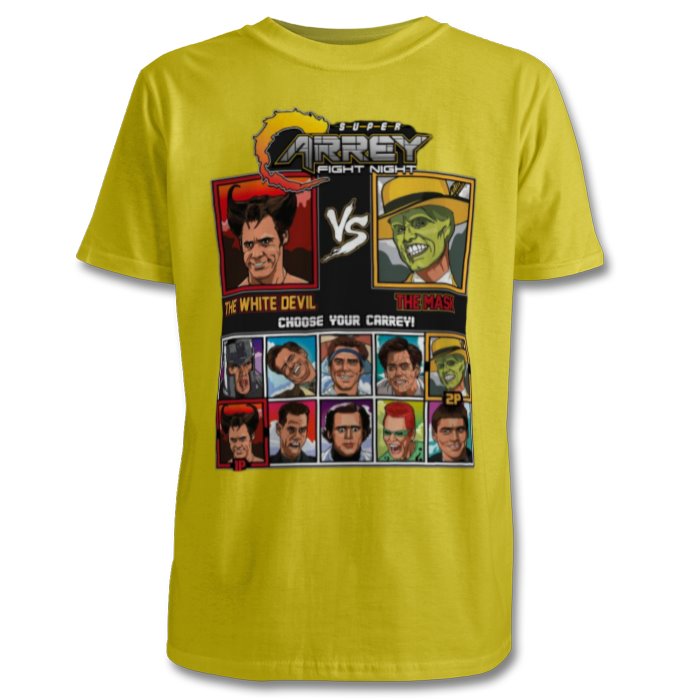 Jim Carrey & Fight Night & Street Fighter - Super Carrey Fight Night T-shirt