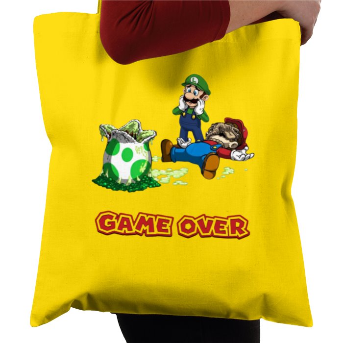 Super Mario Bro's x Aliens - Xeno Egg Game Over Tote Bag