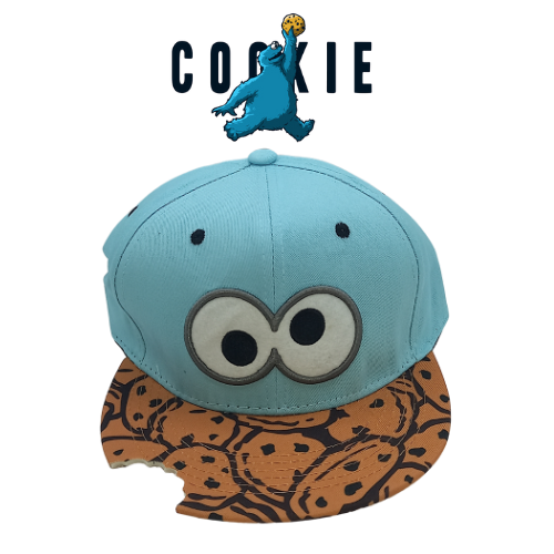 Cookie Monster Flat Cap With Bite Chunk